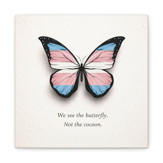 Trans Pride Butterfly | Metamorphosis Series Canvas Wall Art