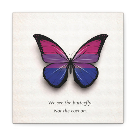 Bi Pride Butterfly | Metamorphosis Series Canvas Wall Art