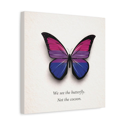 Bi Pride Butterfly | Metamorphosis Series Canvas Wall Art