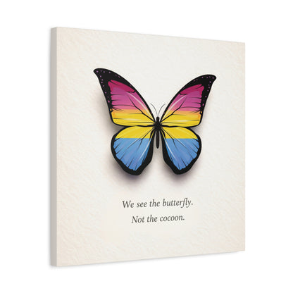 Pan Pride Butterfly | Metamorphosis Series Canvas Wall Art